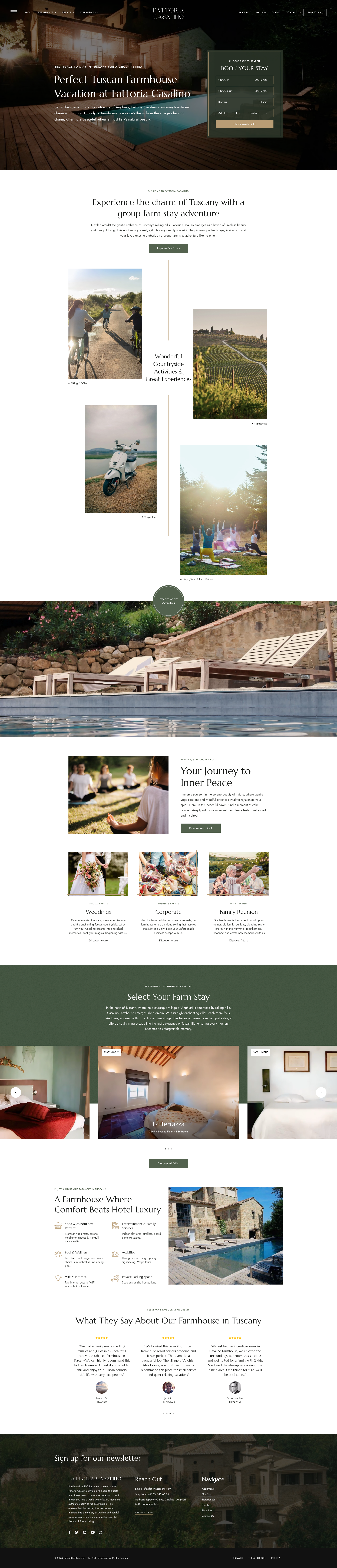 sample website fattoria casalino