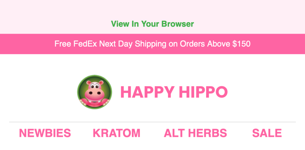 Happy Hippo Black Friday Email Campaign